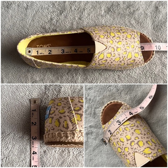 TOMS Alpargata Open Toe Espadrille Sandal Bobcat Limeade Animal Print Neon Shoe - Picture 13 of 13